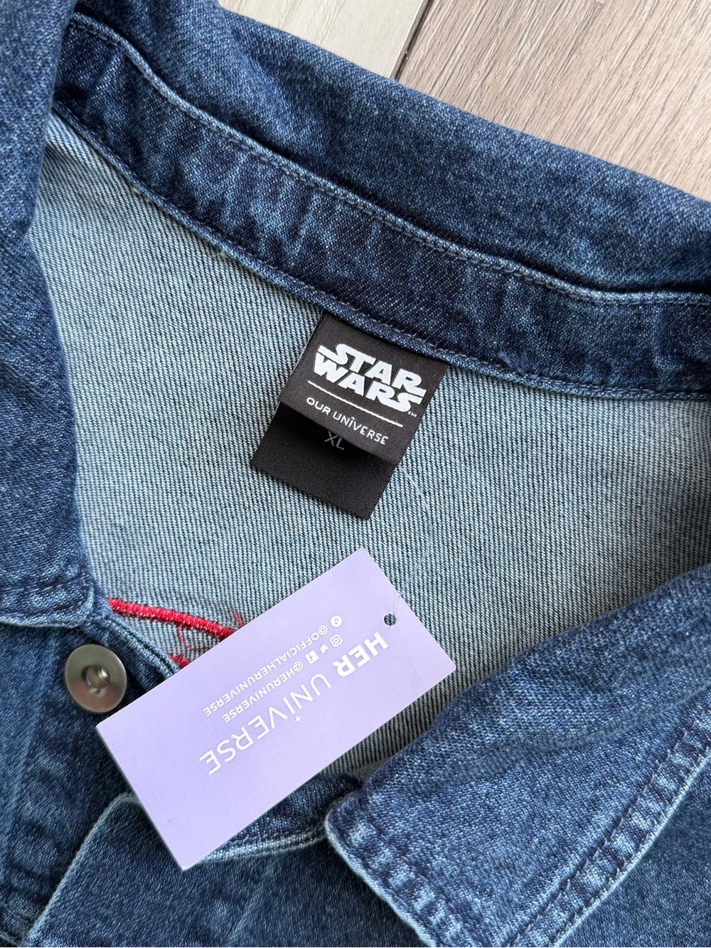 Our Universe Star Wars Ahsoka Dark & Light Side Patches Denim Jacket - Picture 2 of 10